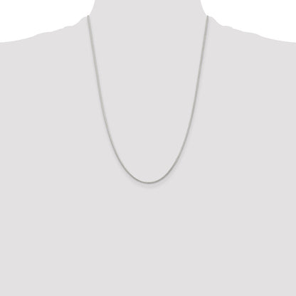 Sterling Silver Rhodium-plated 1.25mm Round Spiga Chain