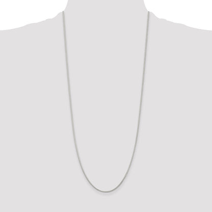 Sterling Silver Rhodium-plated 1.25mm Round Spiga Chain