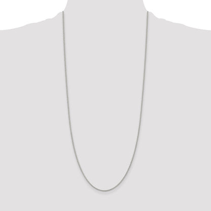 Sterling Silver Rhodium-plated 1.5mm Round Spiga Chain