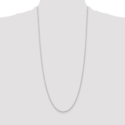 Sterling Silver Rhodium-plated 1.6mm Round Spiga Chain