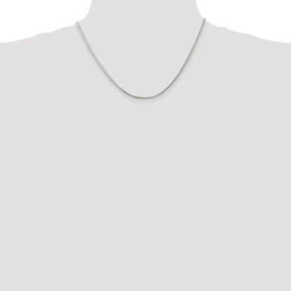 Sterling Silver 1.75mm Round Spiga Chain w/2in ext.
