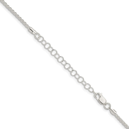 Sterling Silver 1.75mm Round Spiga Chain w/2in ext.