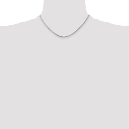 Sterling Silver Rhodium-plated 1.75mm Round Spiga Chain