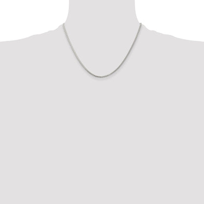 Sterling Silver Rhodium-plated 1.75mm Round Spiga Chain