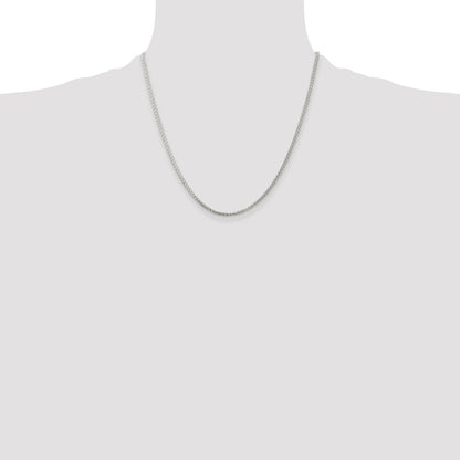 Sterling Silver Rhodium-plated 1.75mm Round Spiga Chain