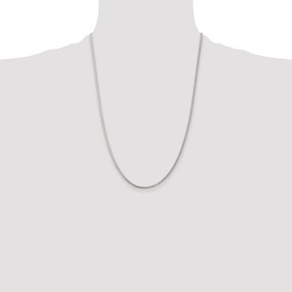 Sterling Silver Rhodium-plated 1.75mm Round Spiga Chain