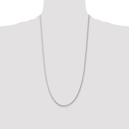 Sterling Silver Rhodium-plated 1.75mm Round Spiga Chain