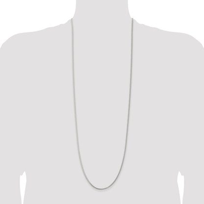 Sterling Silver Rhodium-plated 1.75mm Round Spiga Chain