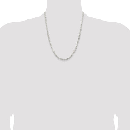 Sterling Silver 3.7mm Round Spiga Chain