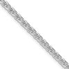 Sterling Silver Rhodium-plated 3.7mm Round Spiga Chain