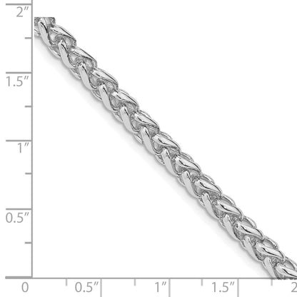 Sterling Silver Rhodium-plated 5mm Round Spiga Chain