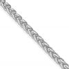 Sterling Silver Rhodium-plated 5mm Round Spiga Chain