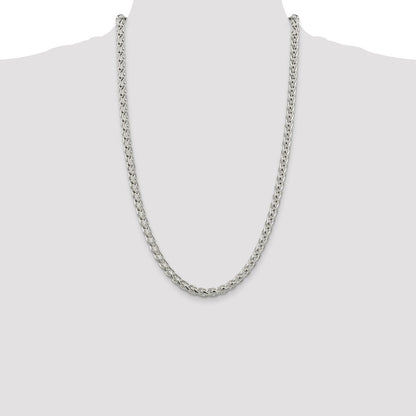Sterling Silver 6mm Round Spiga Chain
