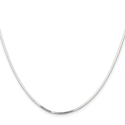 Sterling Silver Polished 1.15mm Square Snake Chain