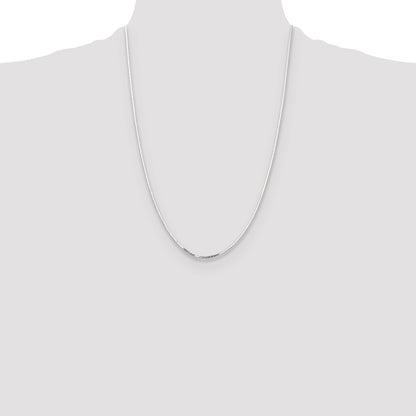 Sterling Silver Polished 1.15mm Square Snake Chain