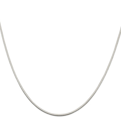 Sterling Silver 1.25mm Square Snake Chain