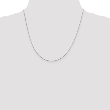 Sterling Silver .85mm Diamond-cut Round Spiga Chain