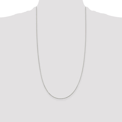 Sterling Silver .85mm Diamond-cut Round Spiga Chain
