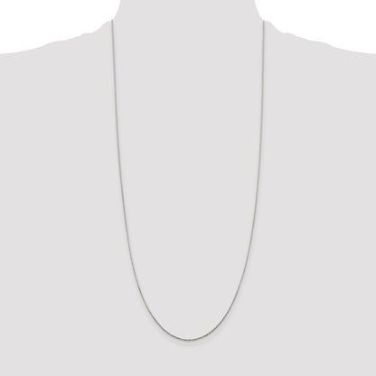 Sterling Silver .85mm Diamond-cut Round Spiga Chain