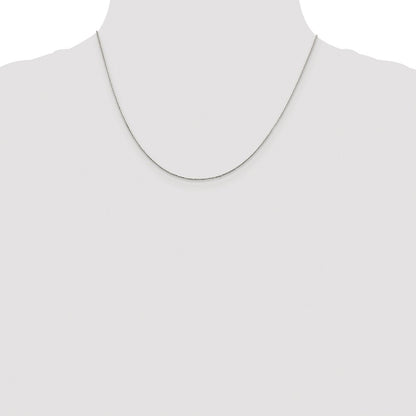 Sterling Silver Rhodium-plated .85mm Diamond-cut Round Spiga Chain