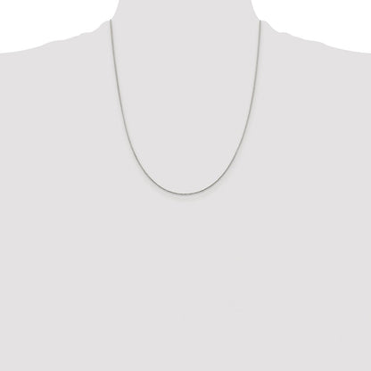 Sterling Silver Rhodium-plated .85mm Diamond-cut Round Spiga Chain