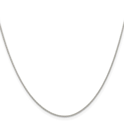 Sterling Silver .95mm Diamond-cut Round Spiga Chain w/4in ext.