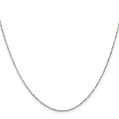 Sterling Silver Rhodium-plated .95mm Diamond-cut Round Spiga Chain
