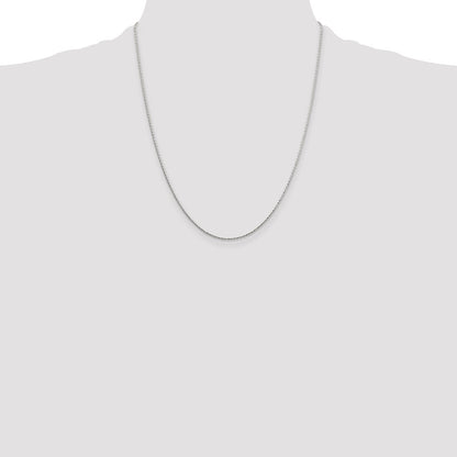 Sterling Silver 1.25mm Diamond-cut Round Spiga Chain