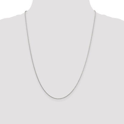 Sterling Silver 1.25mm Diamond-cut Round Spiga Chain