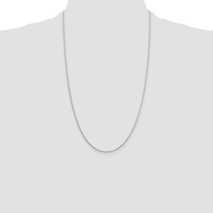Sterling Silver 1.25mm Diamond-cut Round Spiga Chain