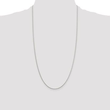 Sterling Silver 1.25mm Diamond-cut Round Spiga Chain