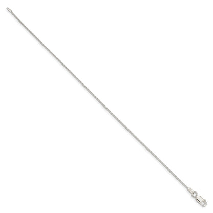 Sterling Silver 1.25mm Diamond-cut Round Spiga Chain