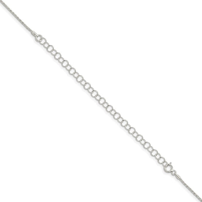 Sterling Silver 1.25mm Diamond-cut Round Spiga Chain w/4in ext.