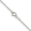 Sterling Silver Rhodium-plated 1.25mm Diamond-cut Round Spiga Chain