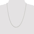 Sterling Silver Rhodium-plated 1.25mm Diamond-cut Round Spiga Chain