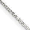 Sterling Silver 1.25mm Diamond-cut Round Spiga Chain w/2in ext.