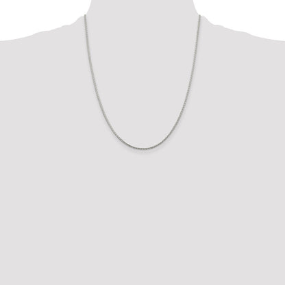 Sterling Silver 1.45mm Diamond-cut Round Spiga Chain