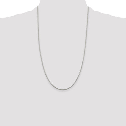 Sterling Silver 1.45mm Diamond-cut Round Spiga Chain