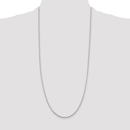 Sterling Silver 1.45mm Diamond-cut Round Spiga Chain