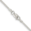 Sterling Silver Rhodium-plated 1.7mm Diamond-cut Round Spiga Chain
