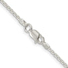 Sterling Silver Rhodium-plated 1.7mm Diamond-cut Round Spiga Chain