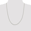 Sterling Silver Rhodium-plated 1.7mm Diamond-cut Round Spiga Chain