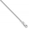 Sterling Silver Rhodium-plated 1.7mm Diamond-cut Round Spiga Chain