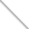 Sterling Silver Rhodium-plated 1.7mm Diamond-cut Round Spiga Chain