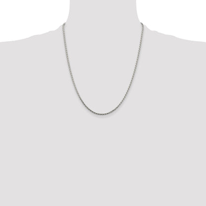 Sterling Silver 2.15mm Diamond-cut Round Spiga Chain