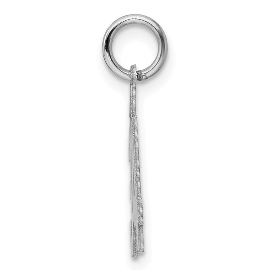 Sterling Silver/Rhodium-plated Polished Number 34 Charm