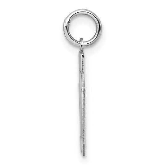 Sterling Silver/Rhodium-plated Polished Number 40 Charm