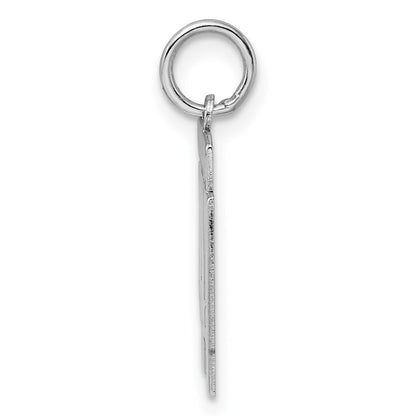 Sterling Silver/Rhodium-plated Polished Number 41 Charm