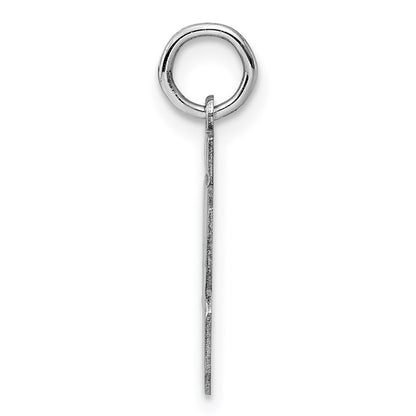 Sterling Silver/Rhodium-plated Polished Number 43 Charm