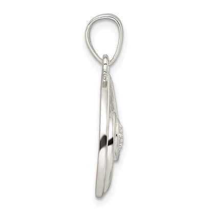 Sterling Silver CZ in Teardrop Pendant and Earrings Set